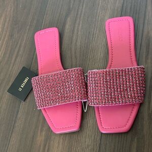 Forever 21 Pink Slide Sandals